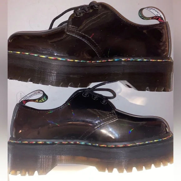 Doc Marten 1461 rainbow platform shoes - Picture 4 of 5